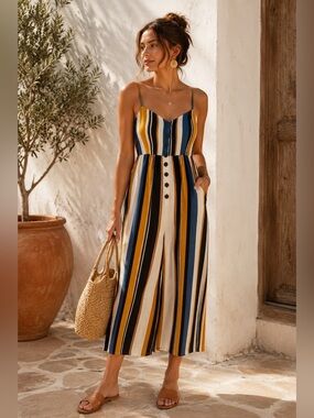 Urban Outfitters Japna Wide Leg Button Front Jumper Size XS